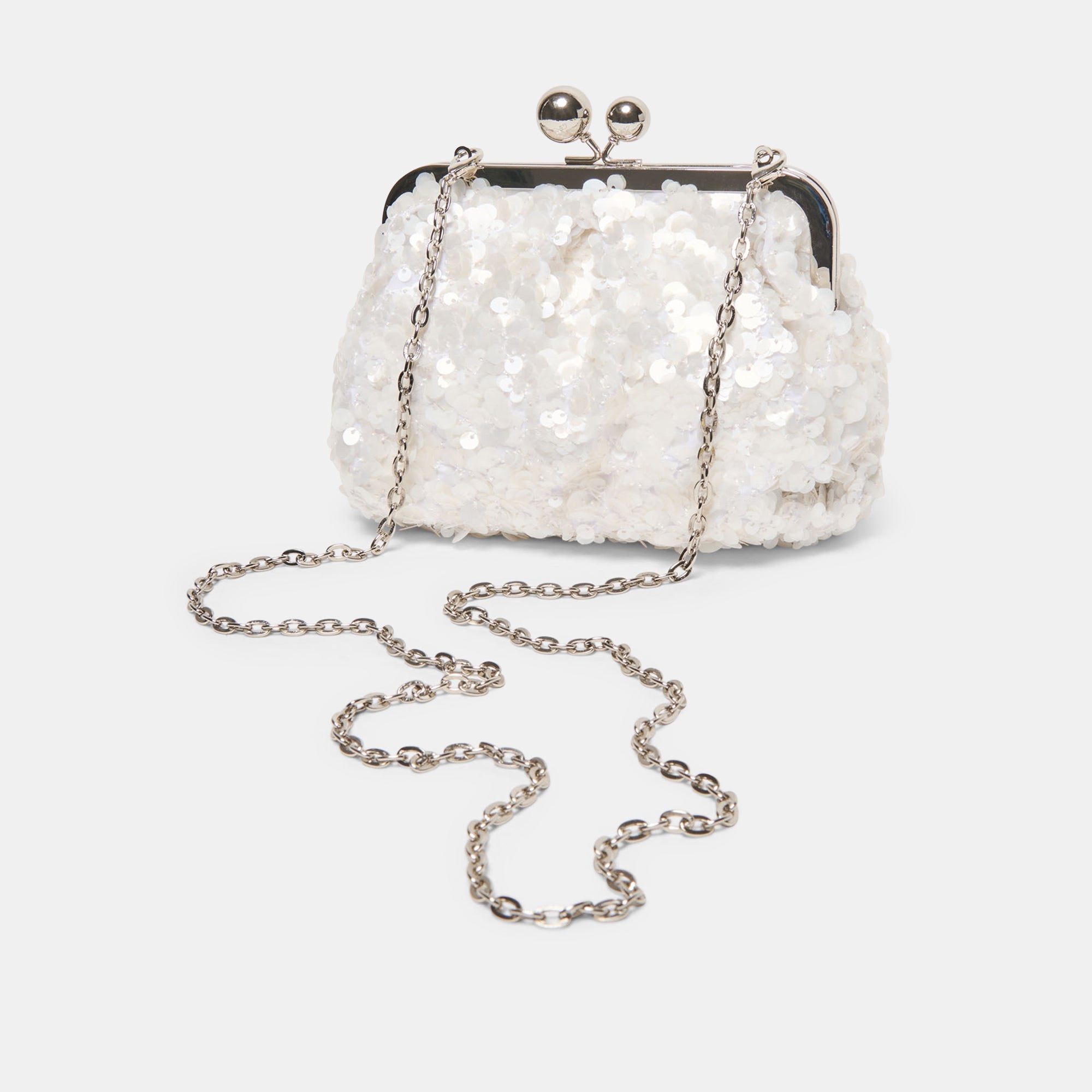 Kendall White Sequin Clutch | Dolce Vita Women