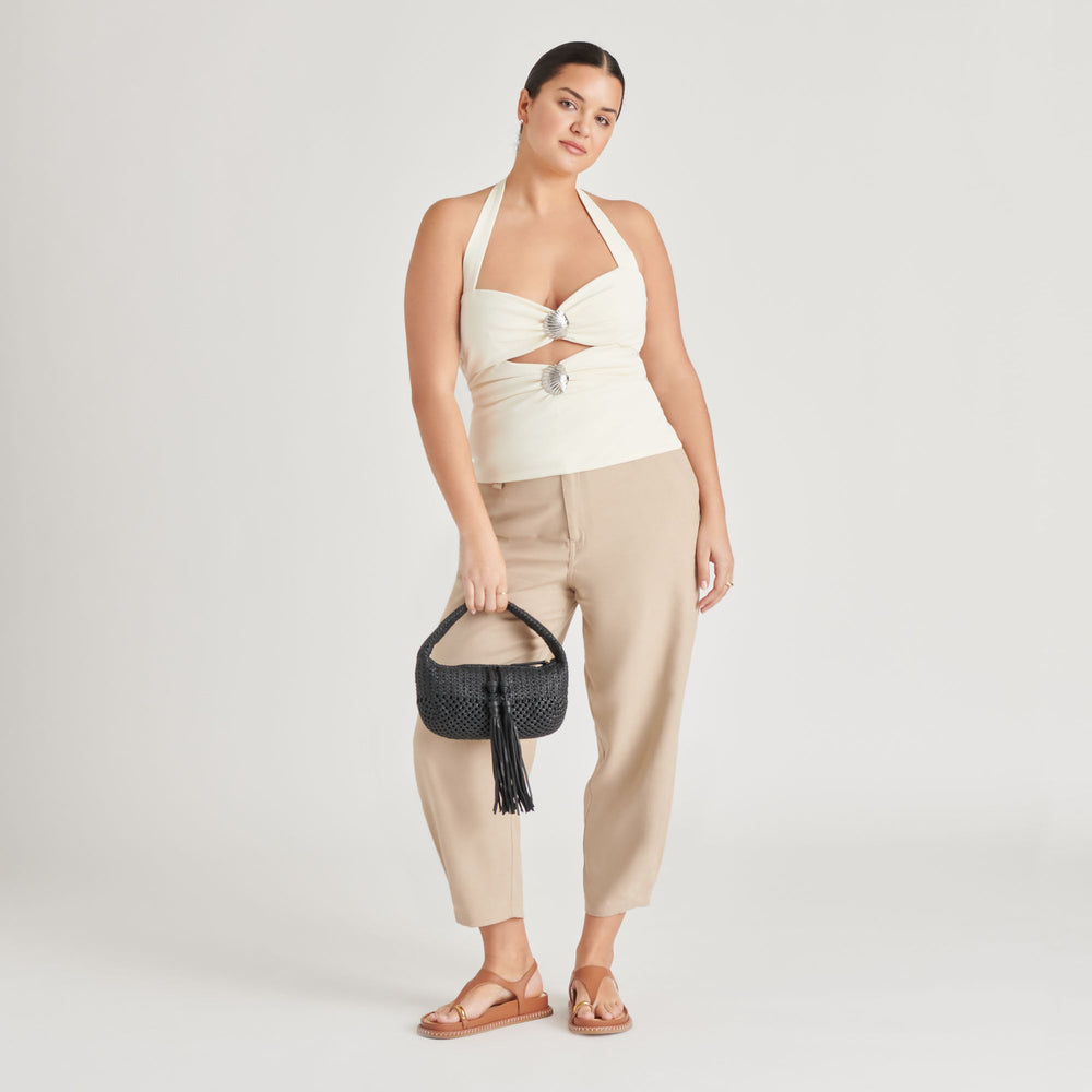 Zenia Black Leather Handbag | Women Dolce Vita