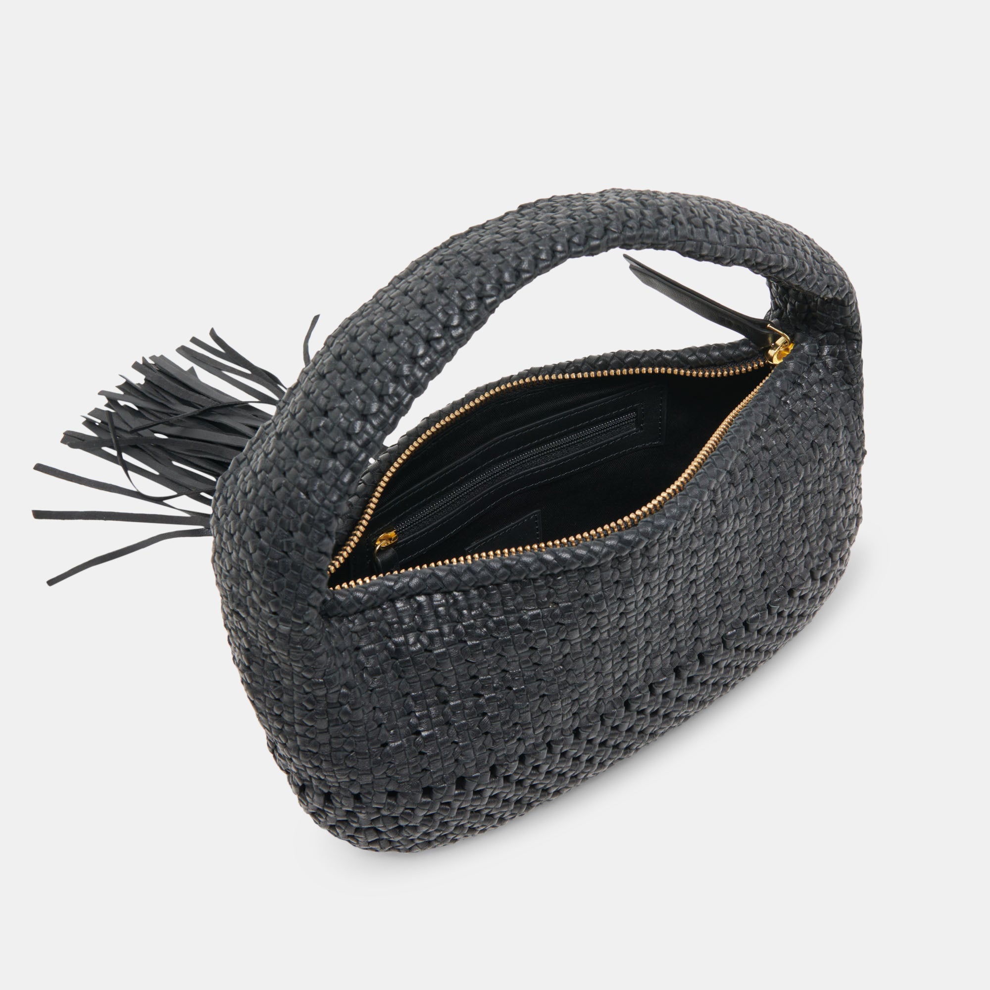 Zenia Black Leather Handbag | Women Dolce Vita