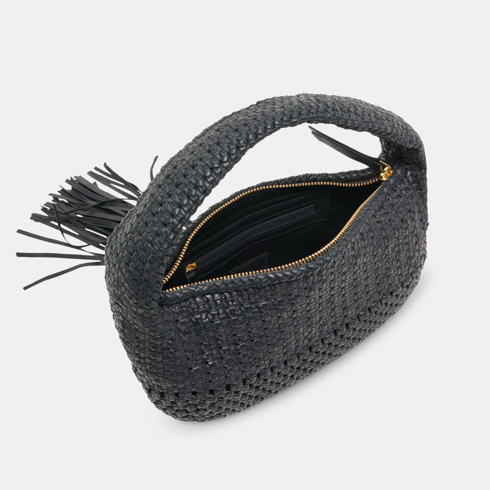 Zenia Black Leather Handbag | Women Dolce Vita