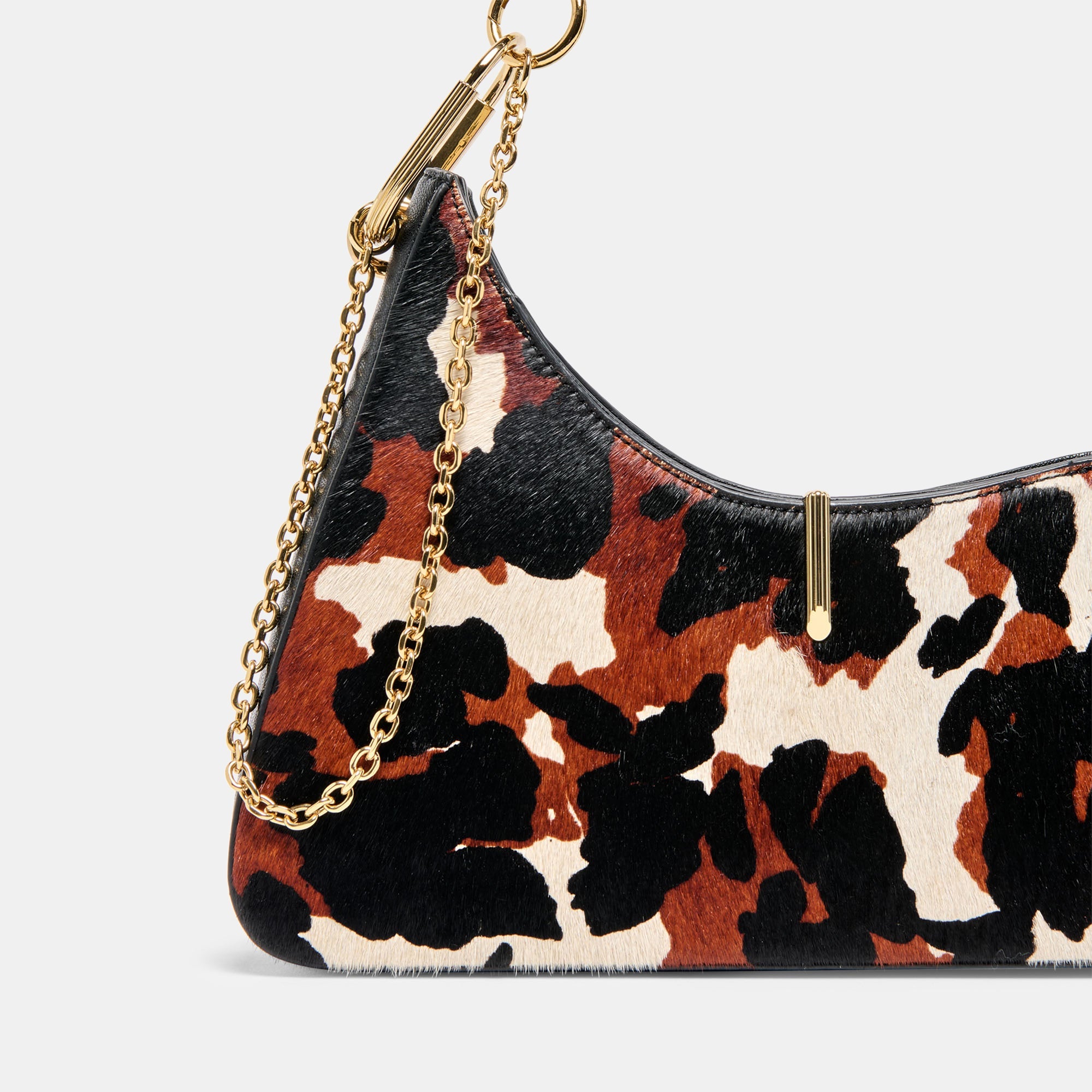 Prya Brown Printed Calf Hair Shoulder Bag | Dolce Vita Women