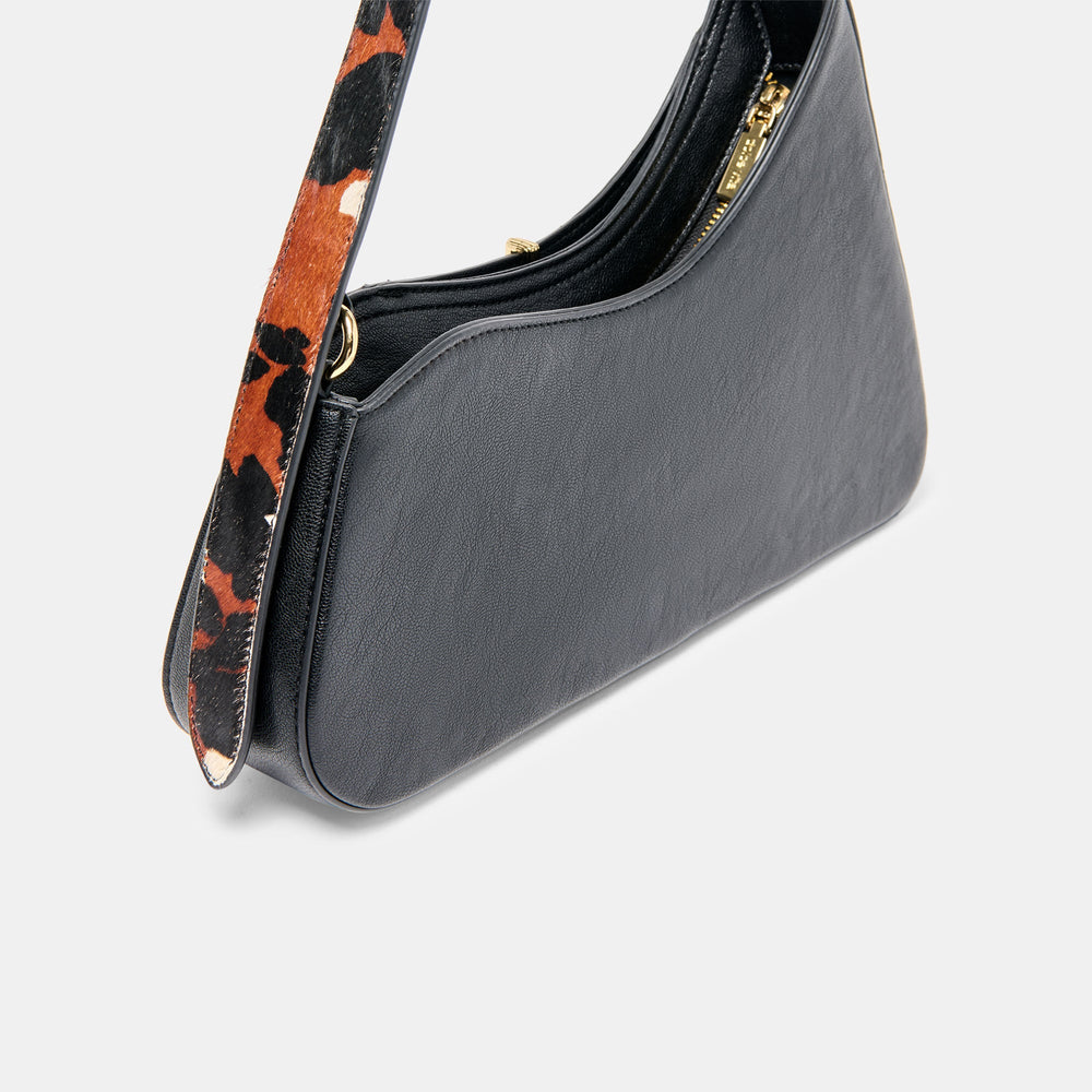 Prya Brown Printed Calf Hair Shoulder Bag | Dolce Vita Women