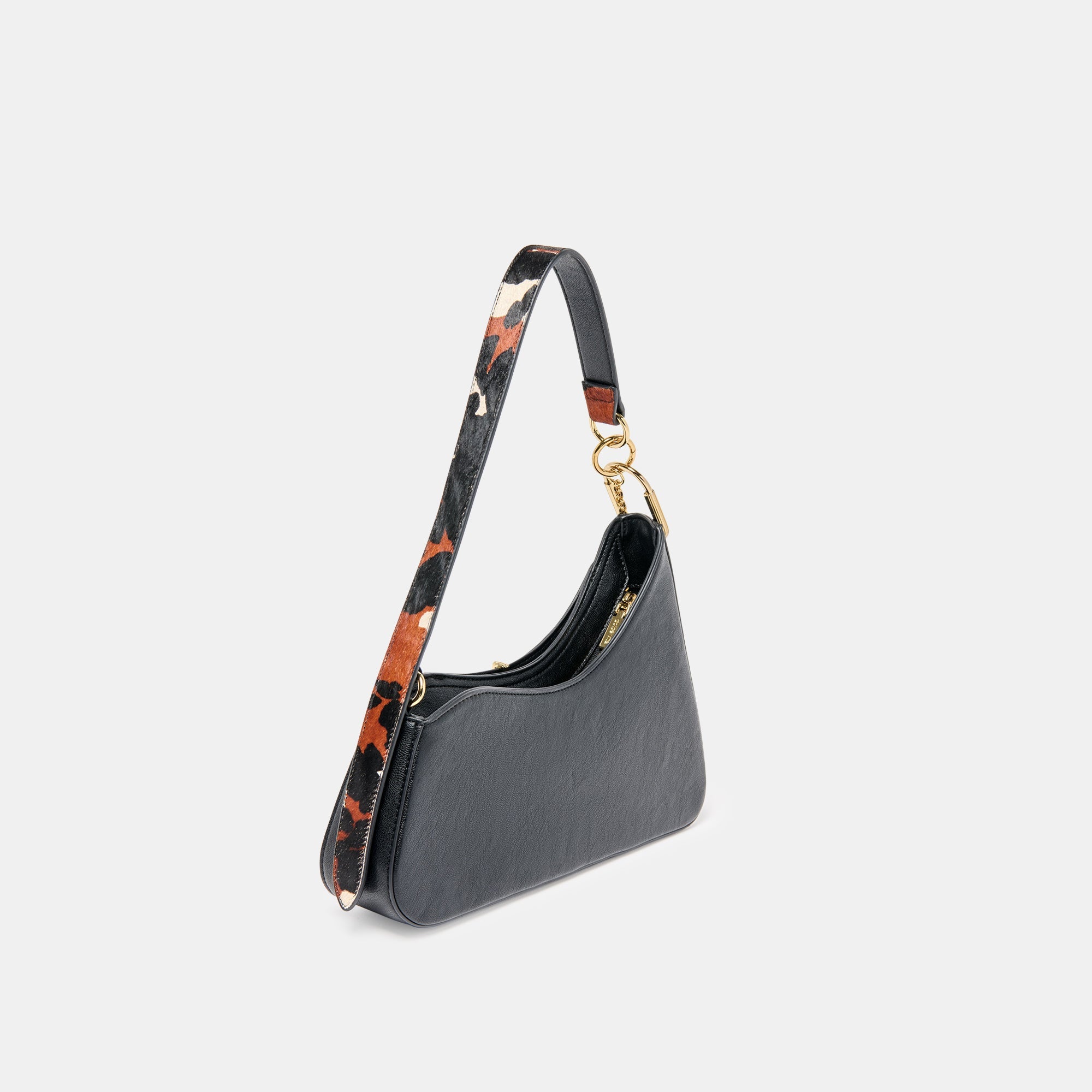 Prya Brown Printed Calf Hair Shoulder Bag | Dolce Vita Women