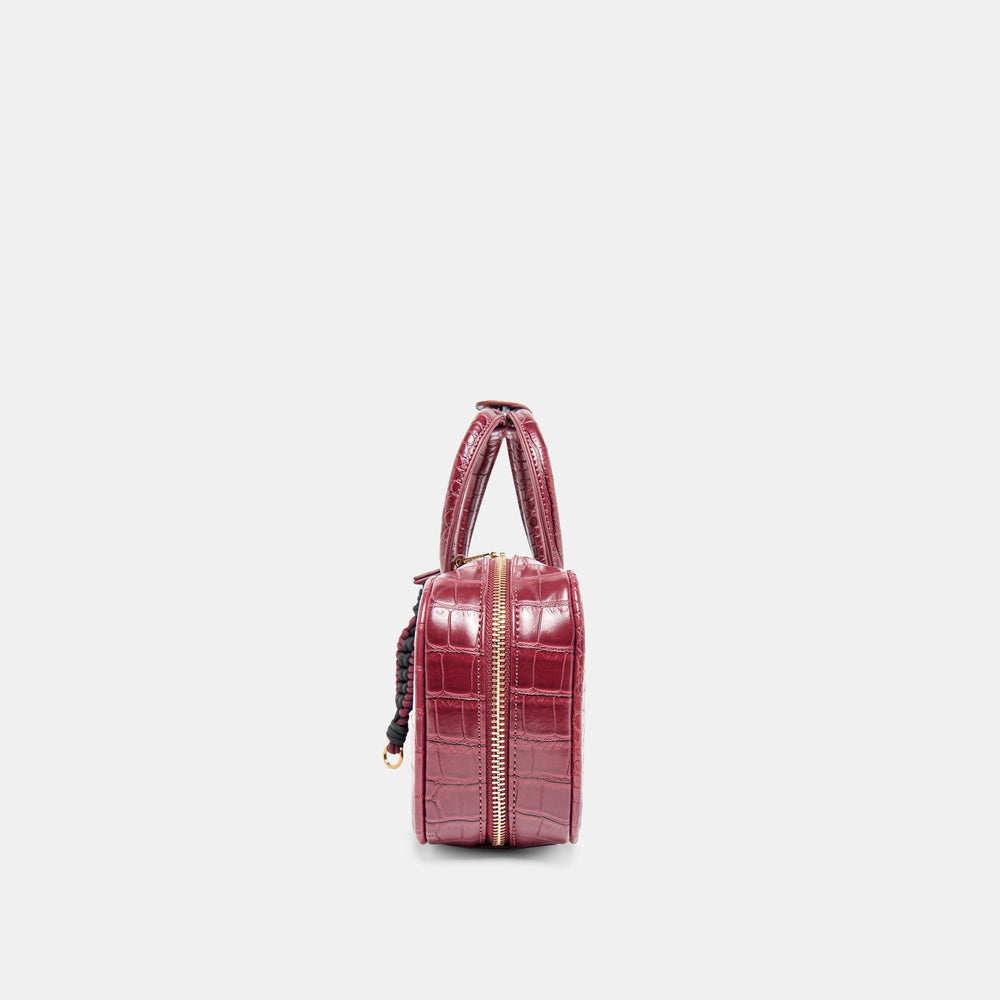 Flyn Burgundy Croco Stella Handbag | Women Dolce Vita