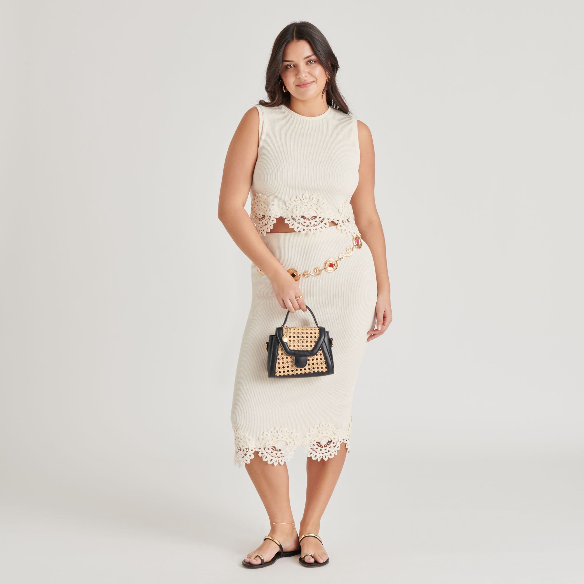 TROPEZ CROSSBODY BLACK NATURAL CANE | Dolce Vita Women