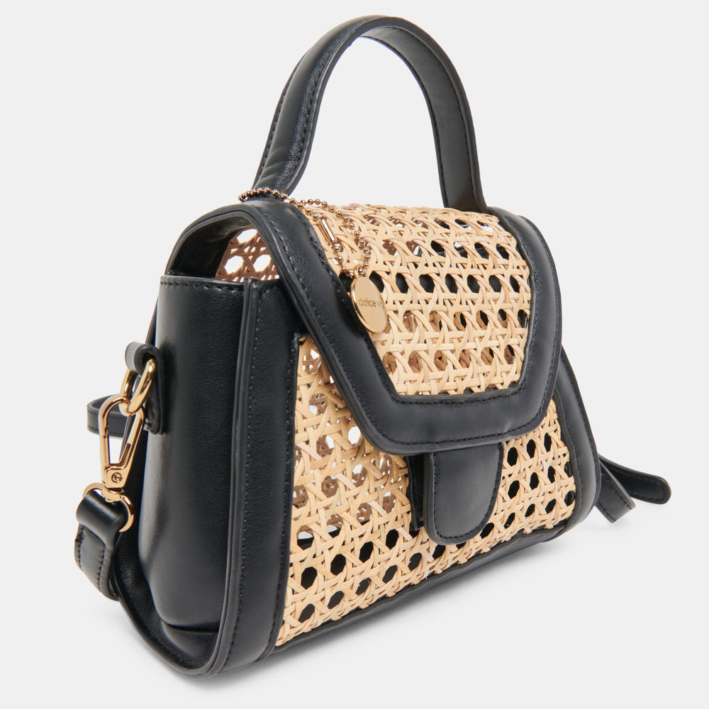 TROPEZ CROSSBODY BLACK NATURAL CANE | Dolce Vita Women