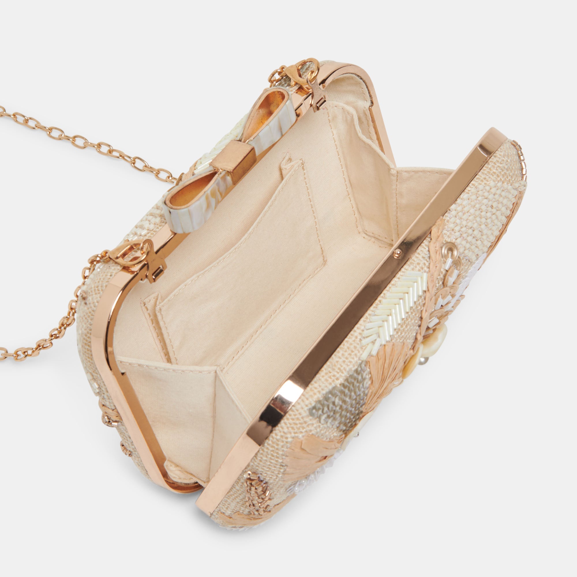 DAISY CLUTCH NATURAL MULTI BEADED | Women Dolce Vita