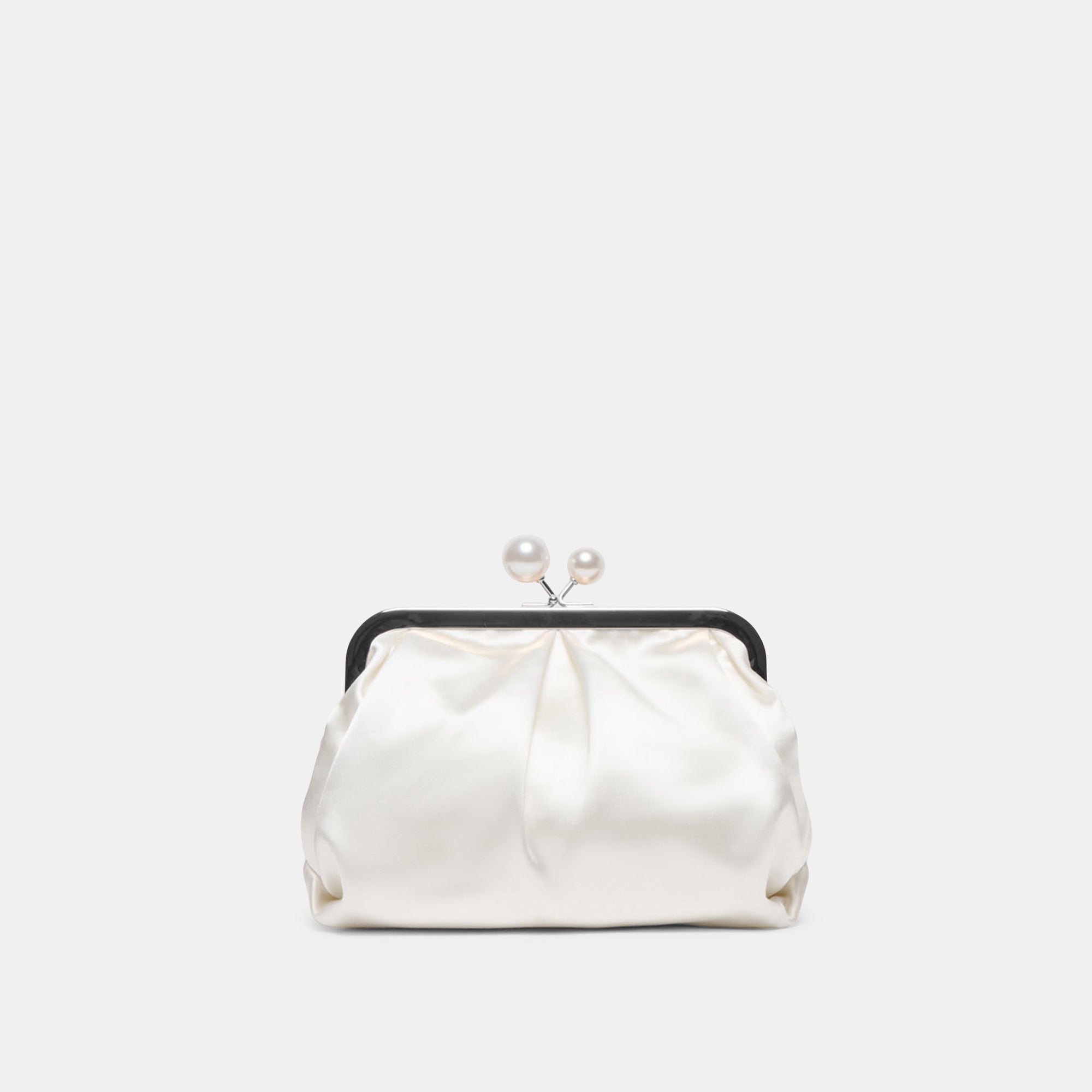 Kendall White Satin Clutch | Women Dolce Vita
