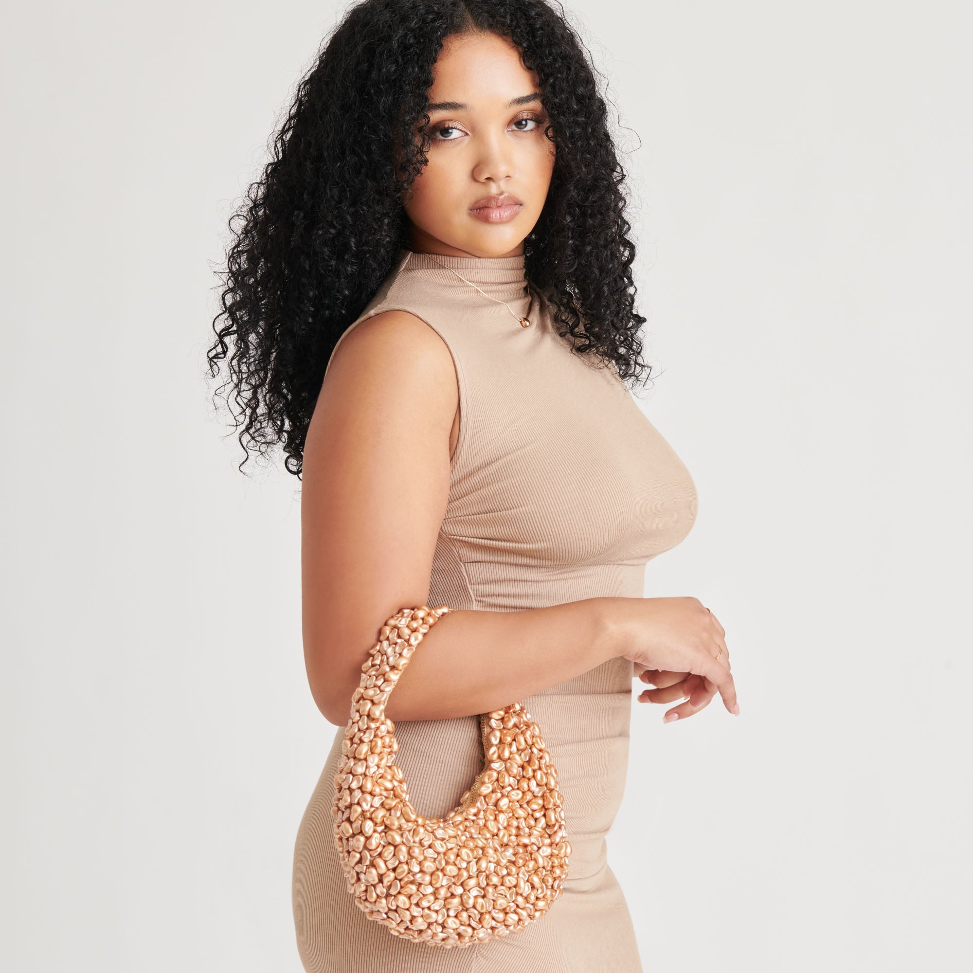 PEARLA SHOULDER BAG GOLD FAUX PEARL | Dolce Vita Women