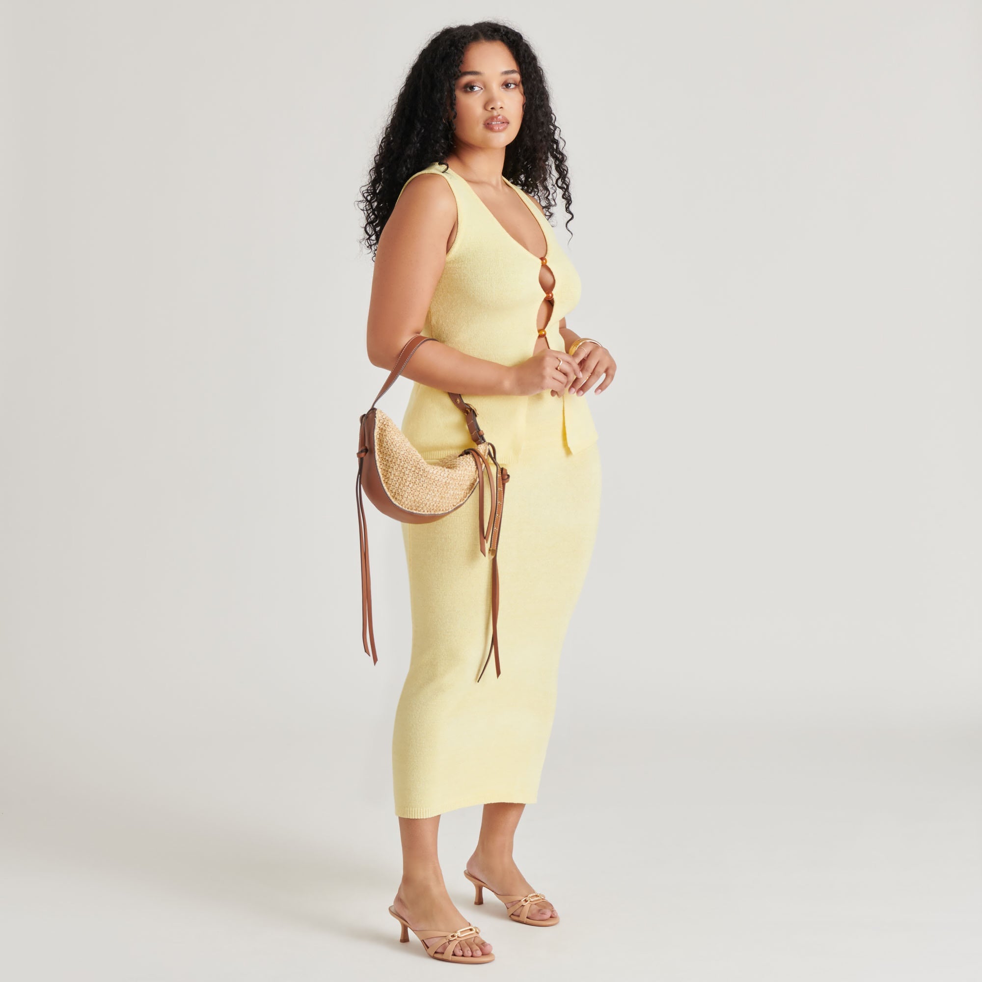 MONACO SHOULDER BAG NATURAL RAFFIA | Women Dolce Vita