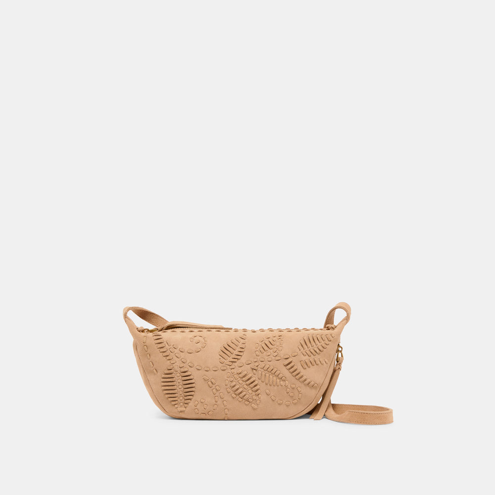 Lipari Beige Suede Crossbody | Dolce Vita Women