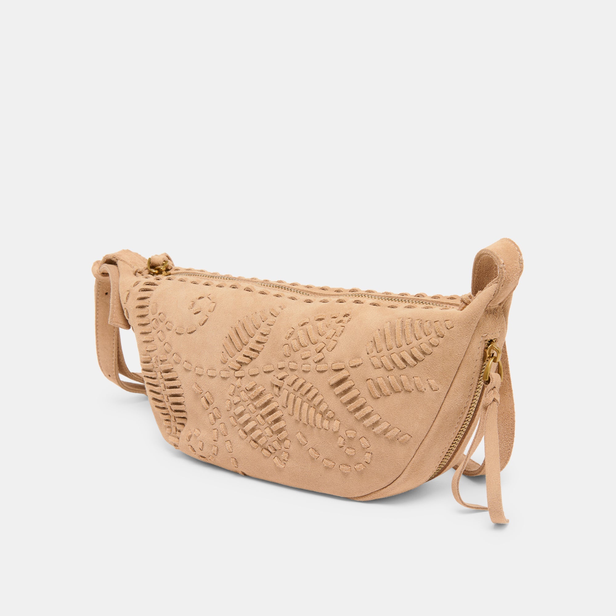 Lipari Beige Suede Crossbody | Dolce Vita Women