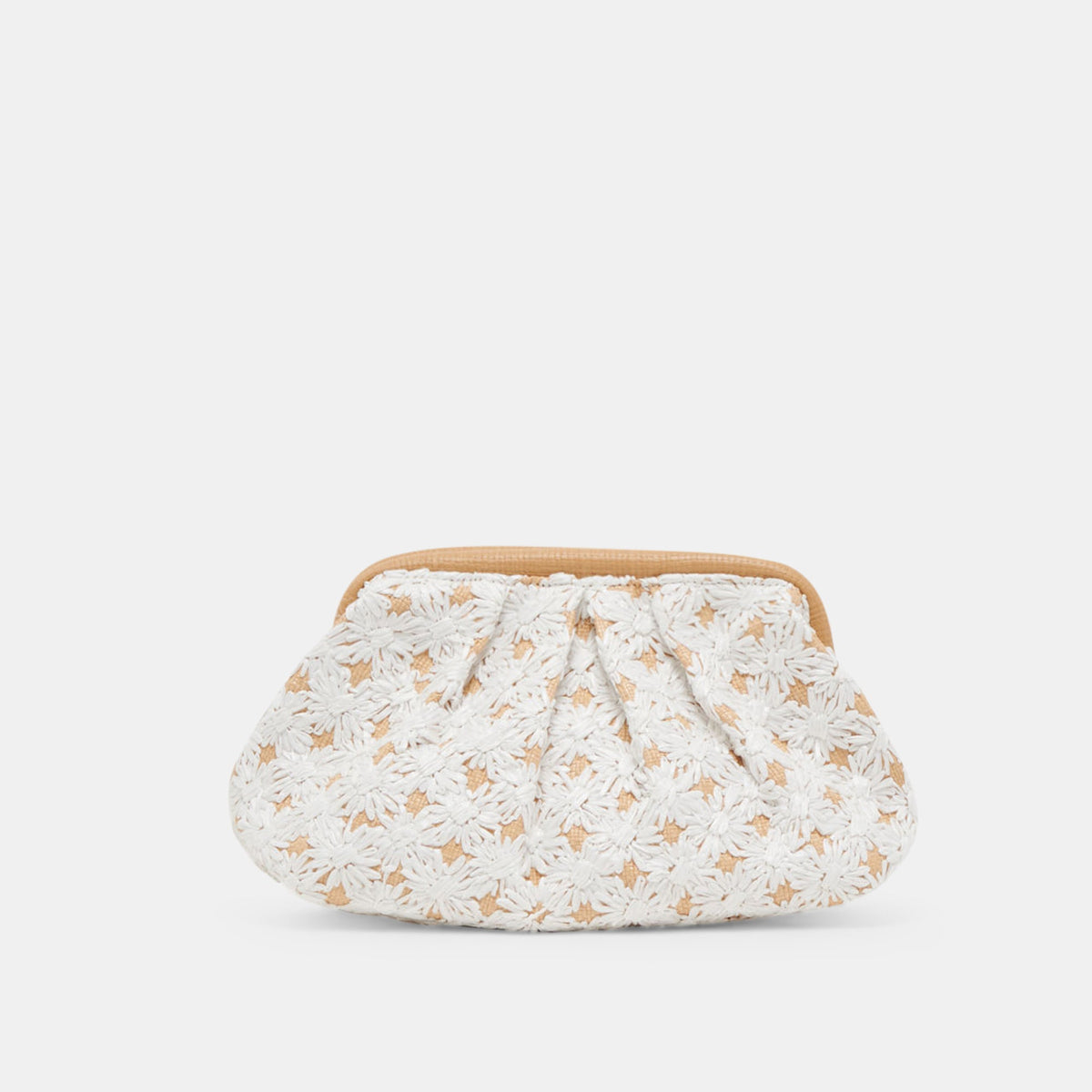 FIORE CLUTCH EMBROIDERED NATURAL RAFFIA | Dolce Vita Women