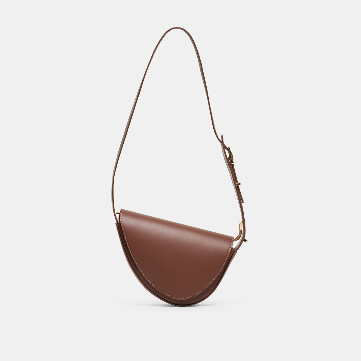 Sabine Brown Leather Shoulder Bag | Women Dolce Vita