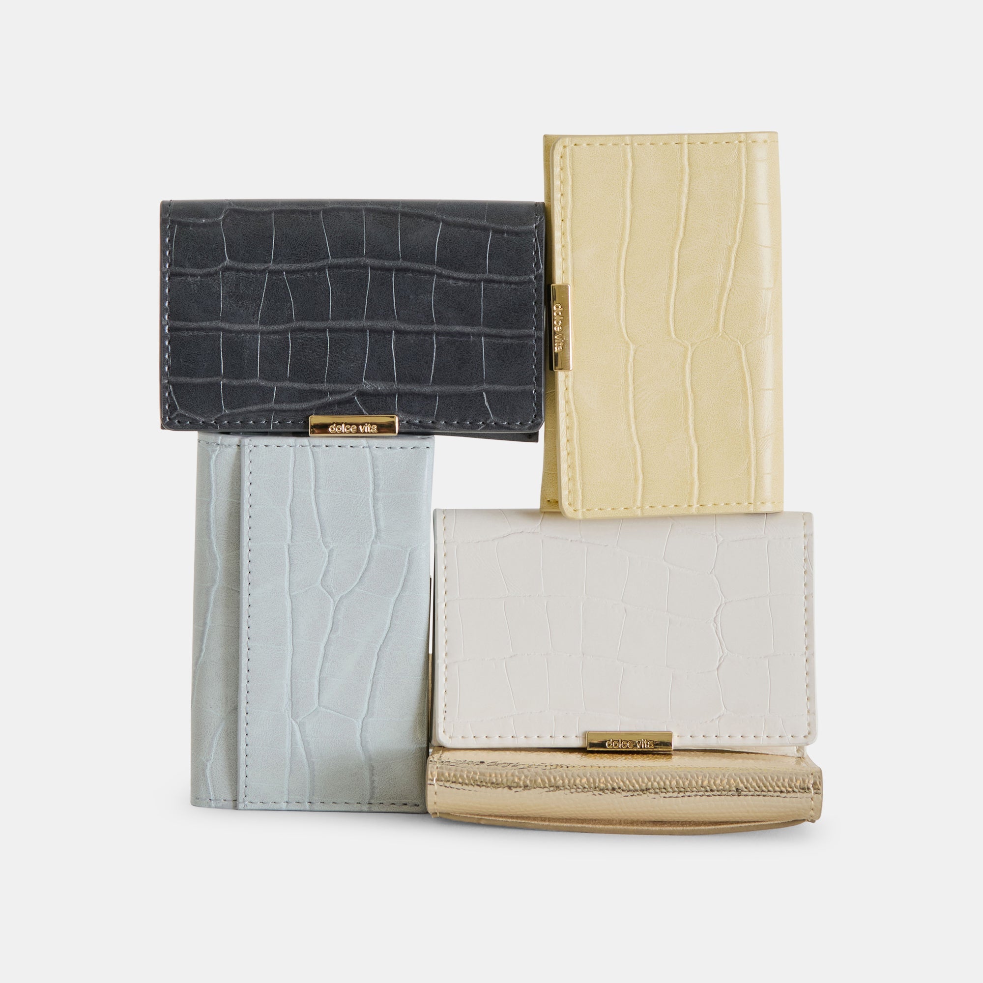 Mini-Me Grey Croco Stella Wallet | Dolce Vita Women
