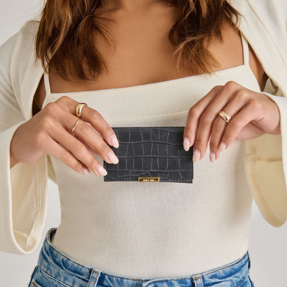 Mini-Me Grey Croco Stella Wallet | Dolce Vita Women