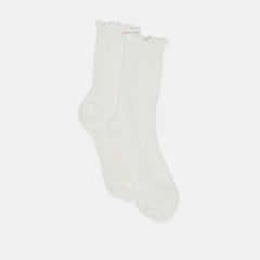 POINTELLE SOCKS WHITE | Women Dolce Vita