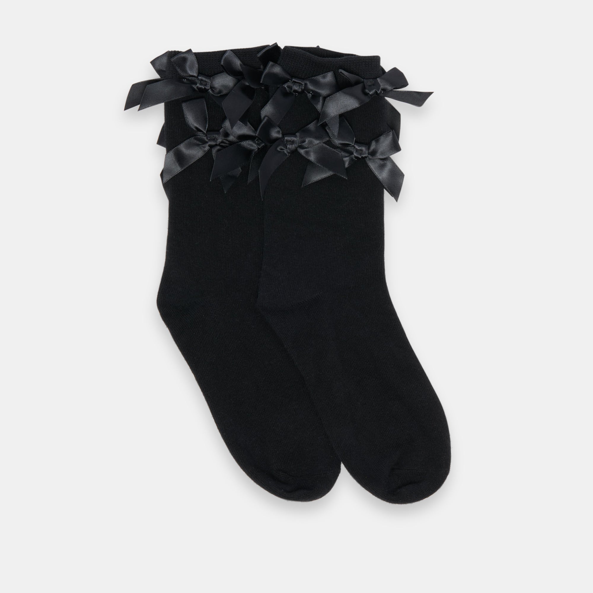 Mulit Bow Black Crew Socks | Dolce Vita Women