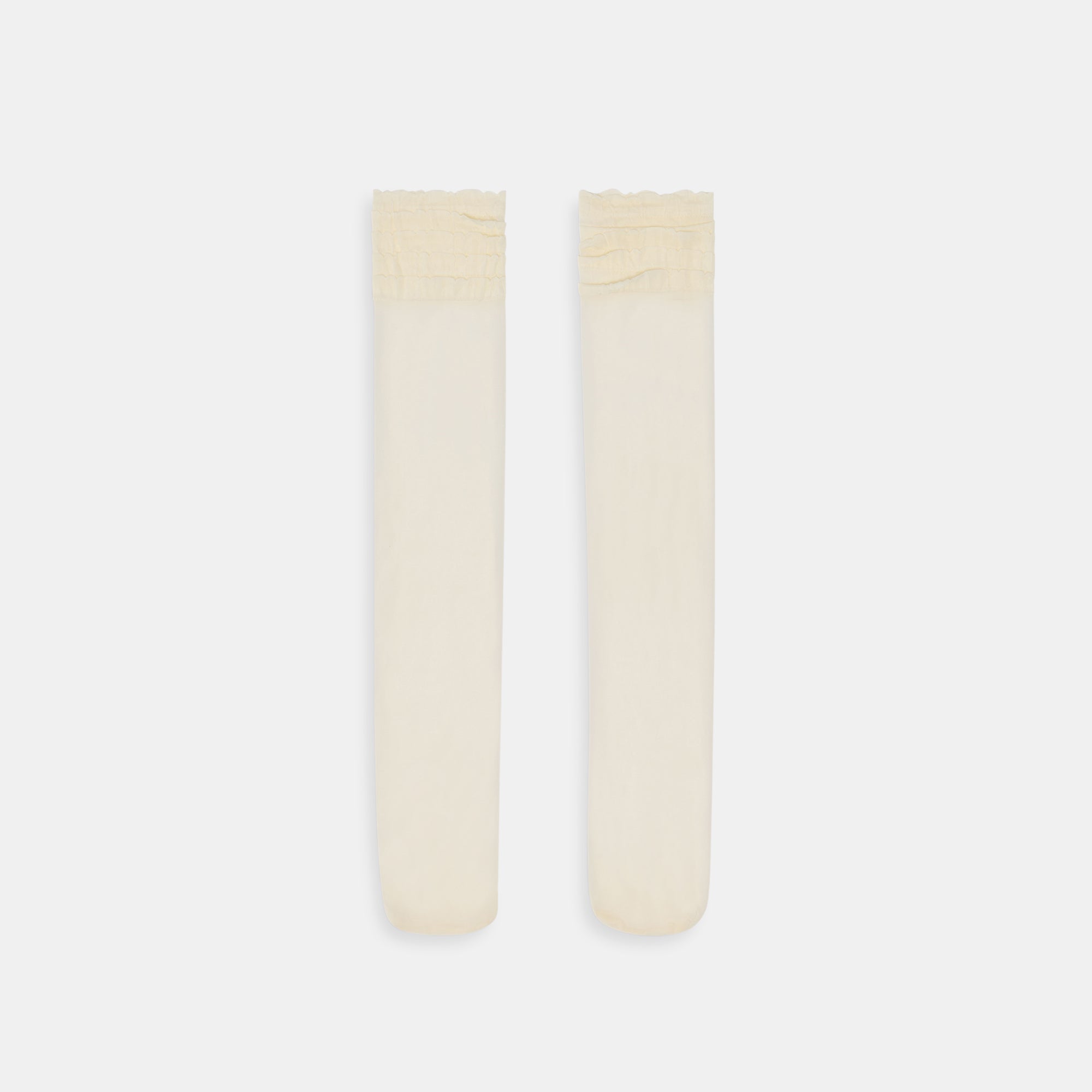 Ruffle Ivory Sheer Knee High Socks | Women Dolce Vita