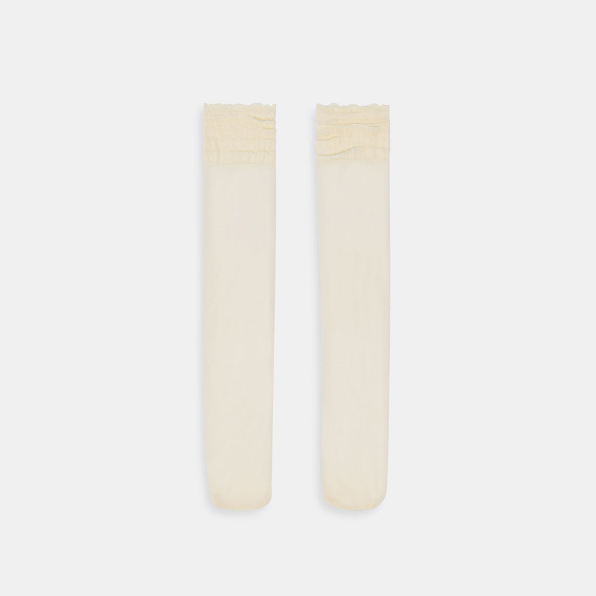 Ruffle Ivory Sheer Knee High Socks | Women Dolce Vita