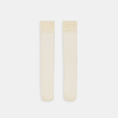 Ruffle Ivory Sheer Knee High Socks | Women Dolce Vita