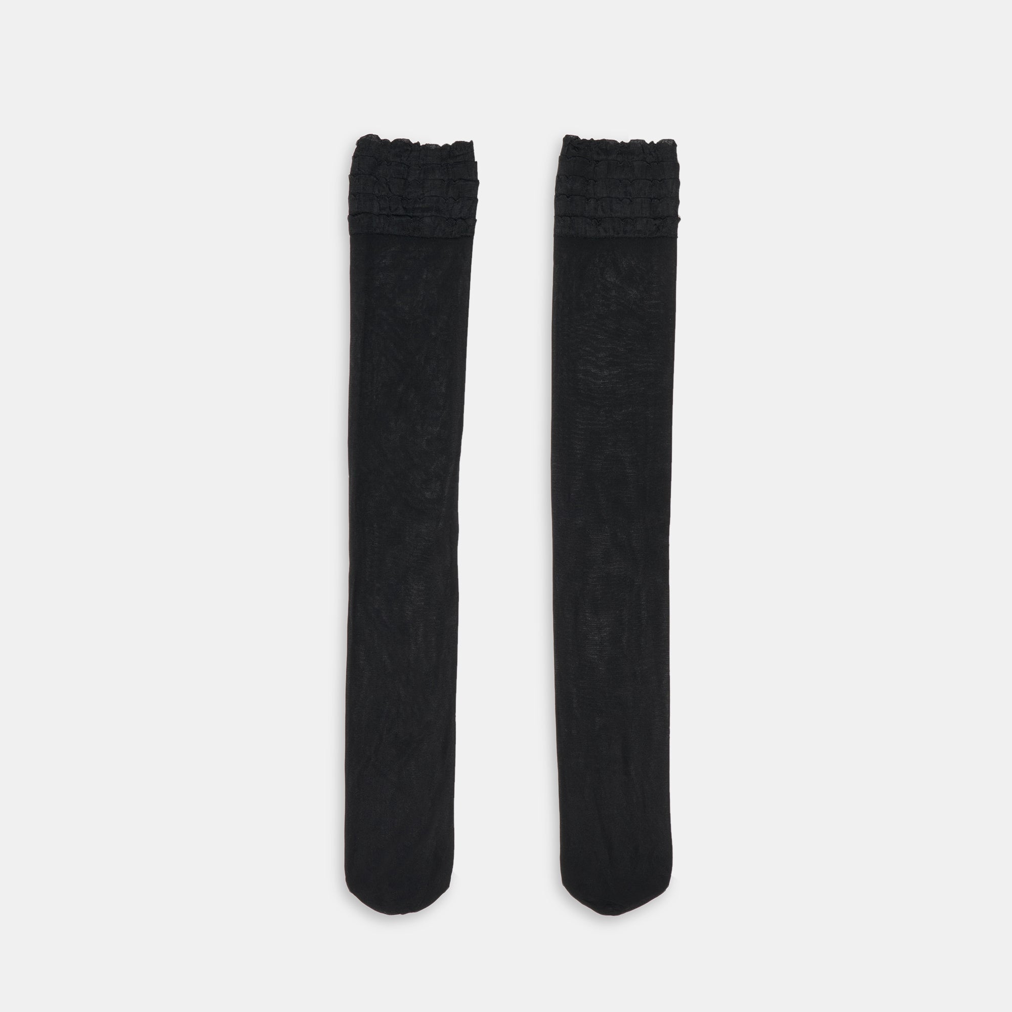 Ruffle Black Sheer Knee High Socks | Dolce Vita Women