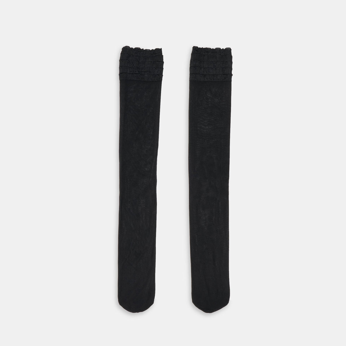 Ruffle Black Sheer Knee High Socks | Dolce Vita Women
