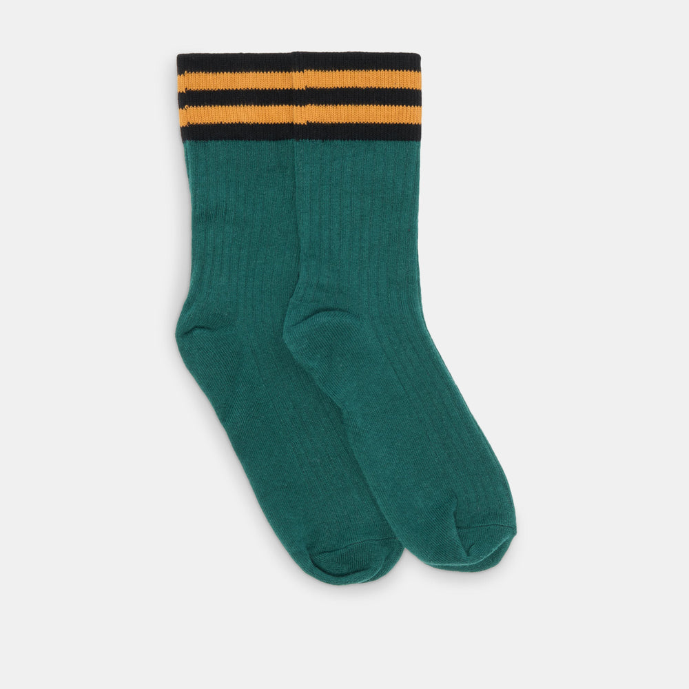 Multi Stripe Green Crew Socks | Dolce Vita Women