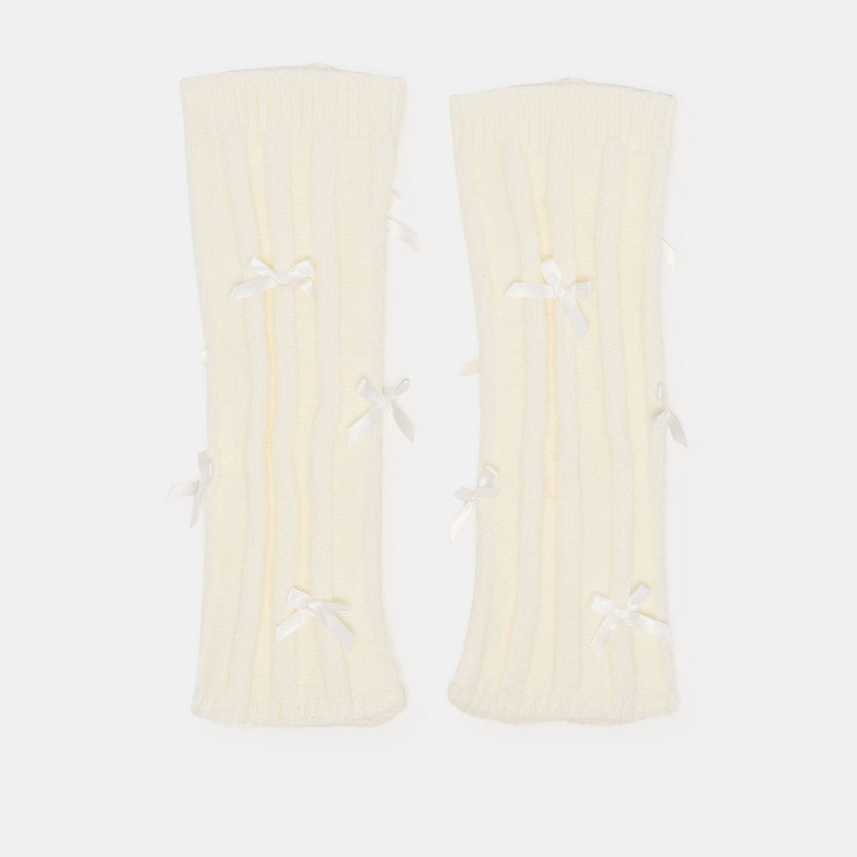 Satin Bow Ivory Leg Warmers | Dolce Vita Women