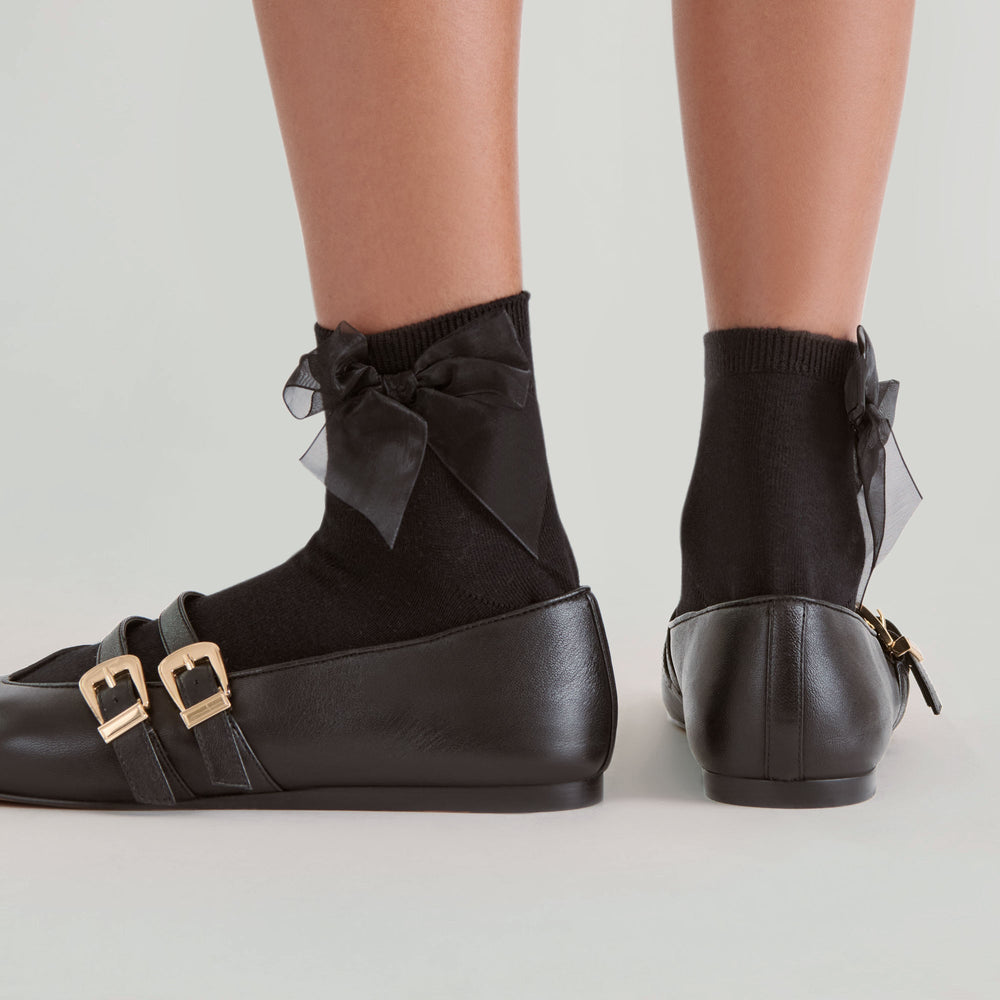 Bow Black Anklet Socks | Dolce Vita Women