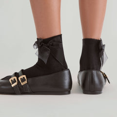 Bow Black Anklet Socks | Dolce Vita Women