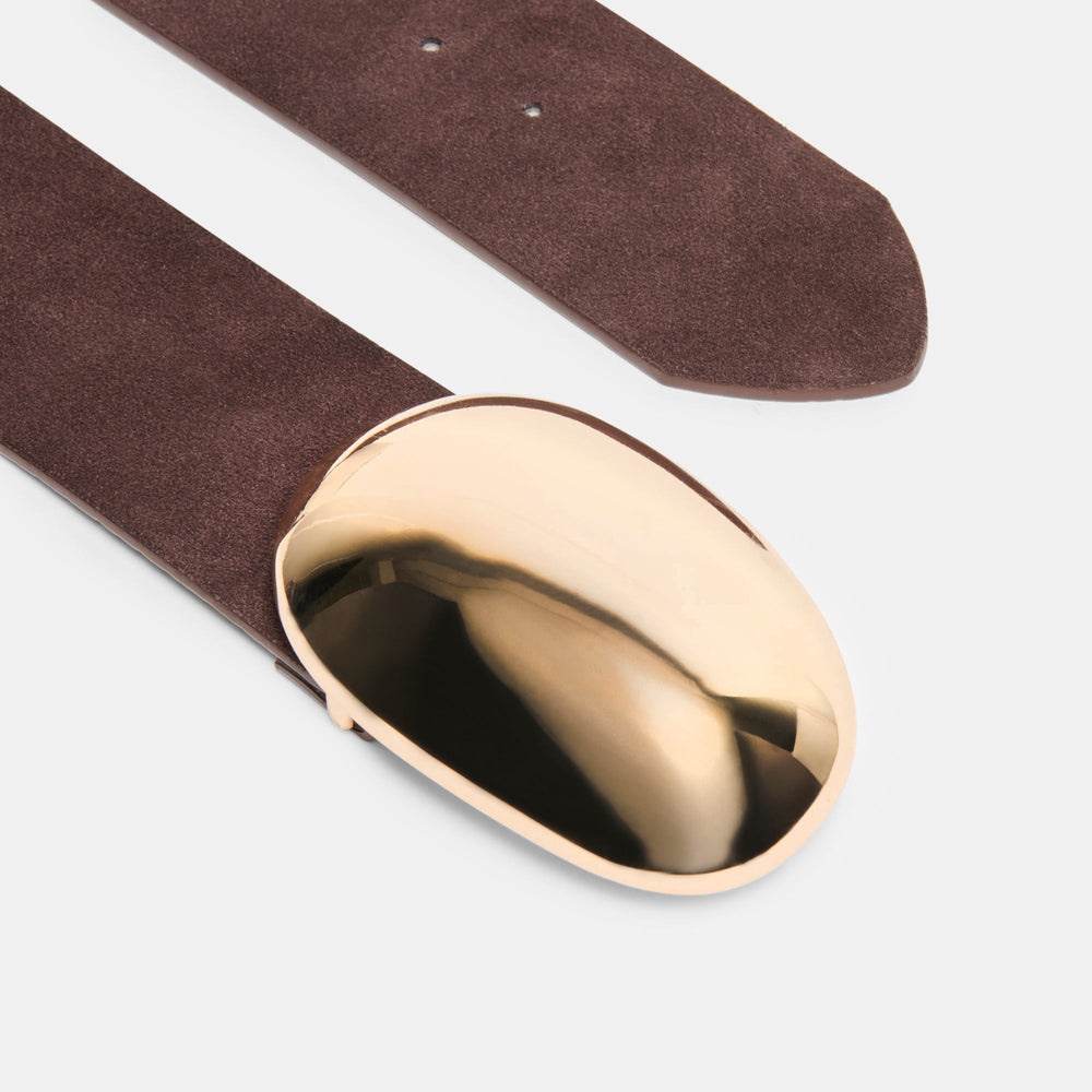 Bubble Mahogany Gold Buckle Belt | Dolce Vita Women