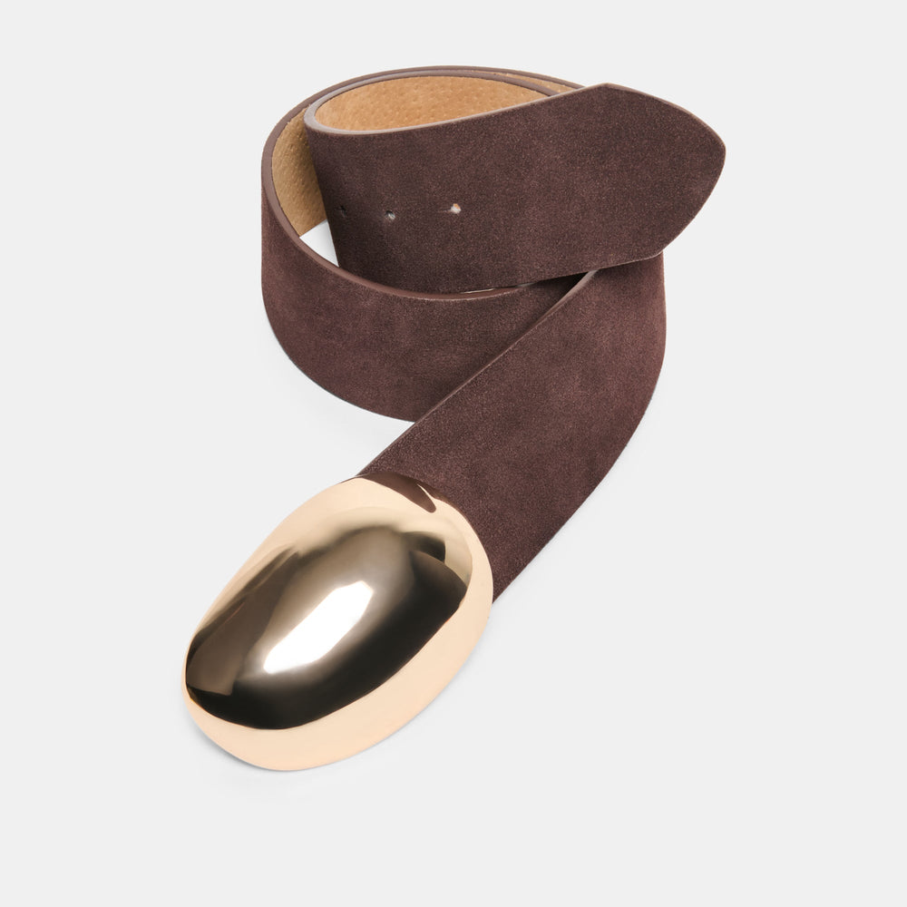 Bubble Mahogany Gold Buckle Belt | Dolce Vita Women