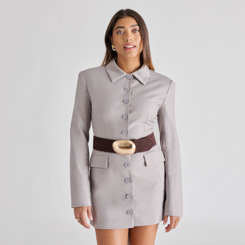 Bubble Mahogany Gold Buckle Belt | Dolce Vita Women