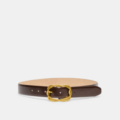 Braided Mahogany Gold Buckle Belt | Women Dolce Vita