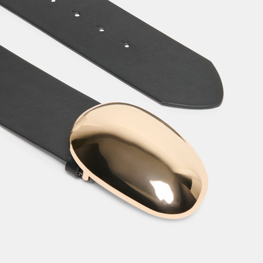 Bubble Black Gold Buckle Belt | Women Dolce Vita