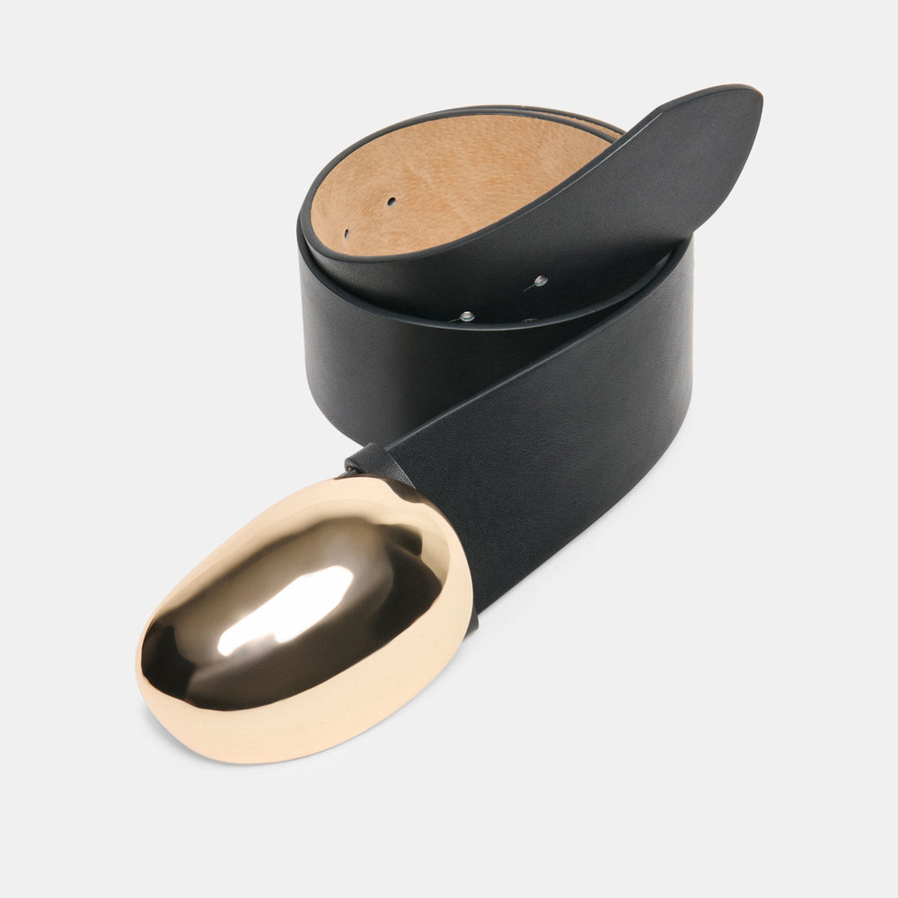 Bubble Black Gold Buckle Belt | Women Dolce Vita