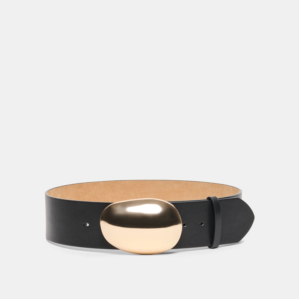 Bubble Black Gold Buckle Belt | Women Dolce Vita