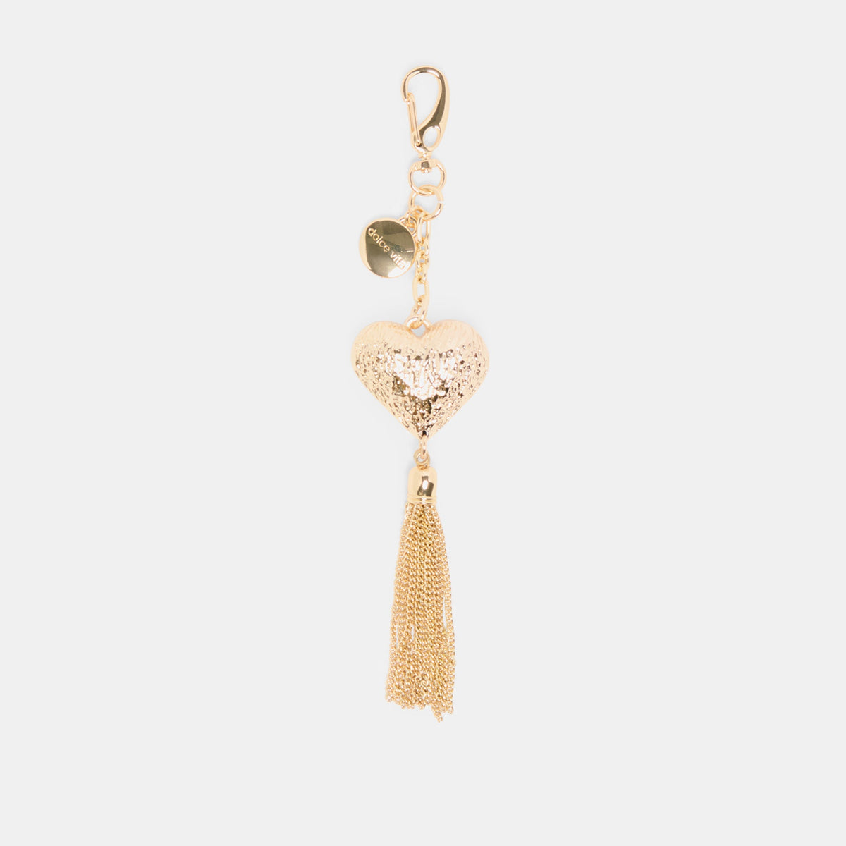 Heart Tassel Gold Bag Charm | Women Dolce Vita