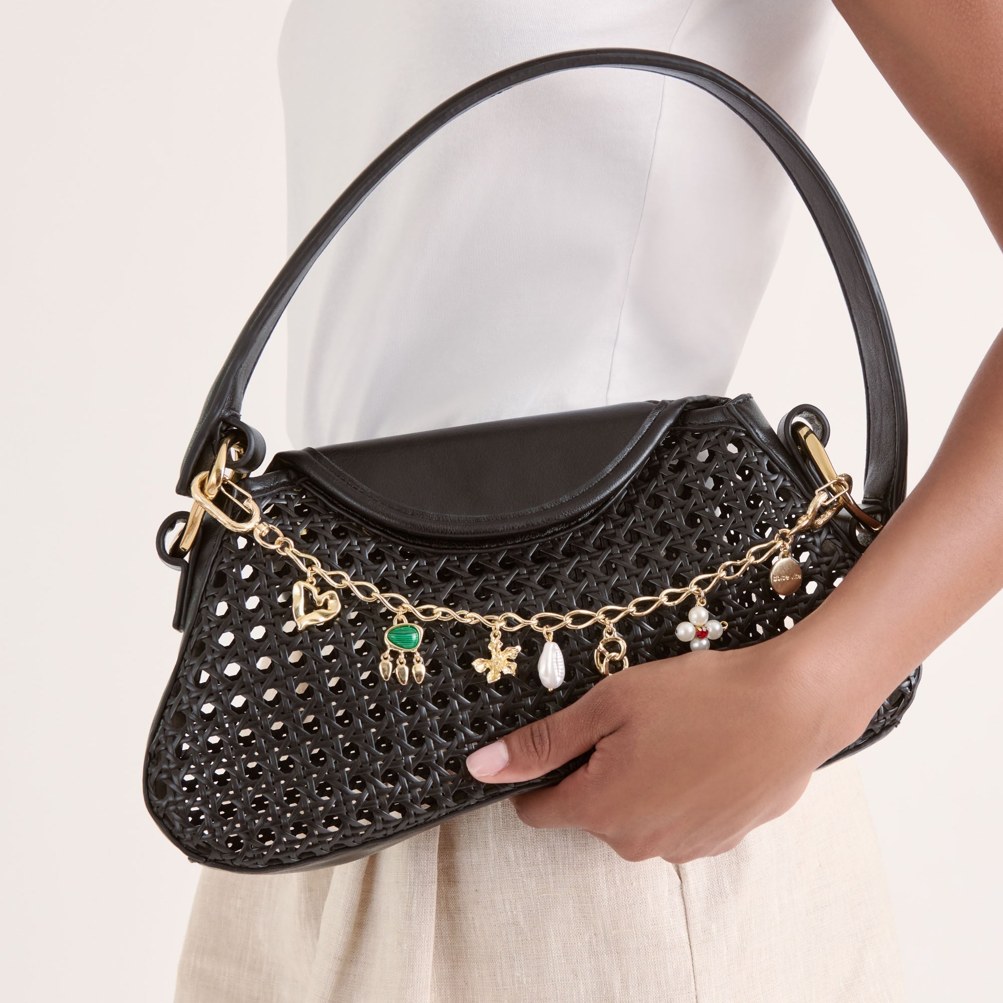 Pearl Gold Chain Bag Charm | Women Dolce Vita