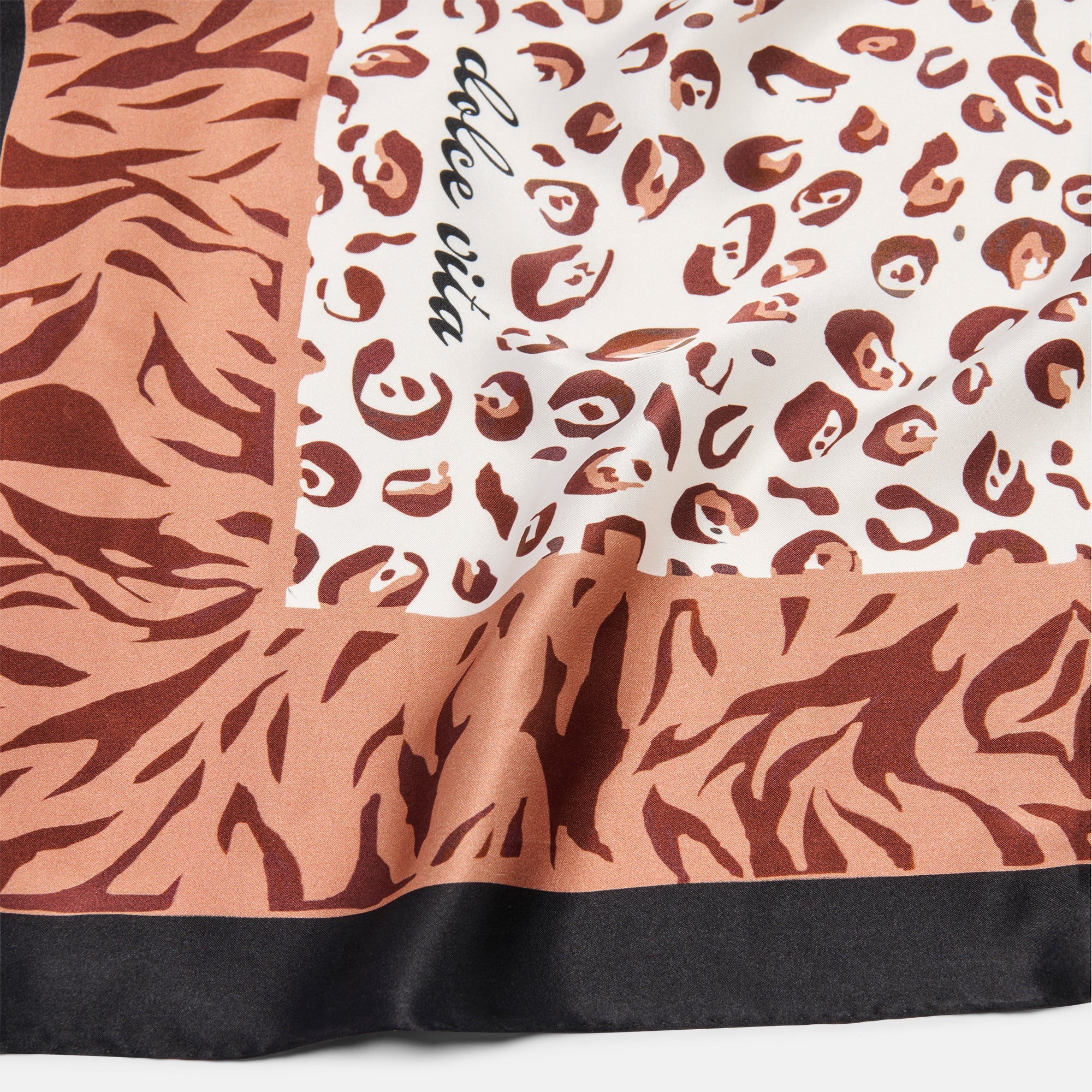 Animal Print Brown Multi Silk Scarf | Women Dolce Vita