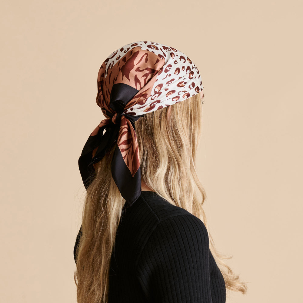 Animal Print Brown Multi Silk Scarf | Women Dolce Vita