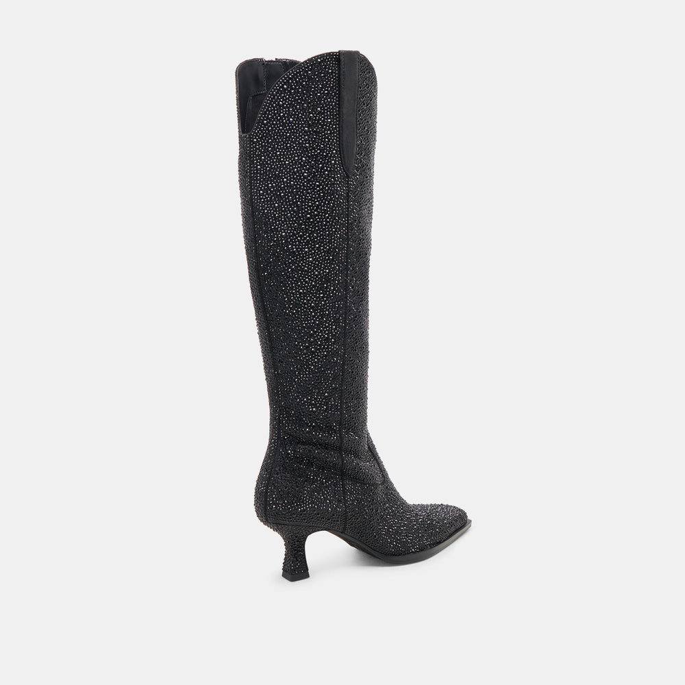 ARIANA CRYSTAL BOOTS BLACK METALLIC CRYSTAL | Dolce Vita Women