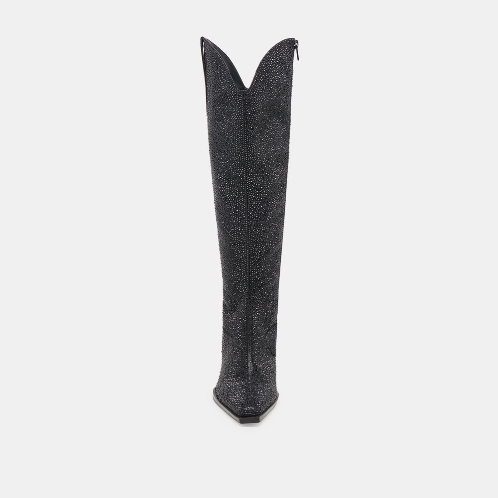 ARIANA CRYSTAL BOOTS BLACK METALLIC CRYSTAL | Dolce Vita Women