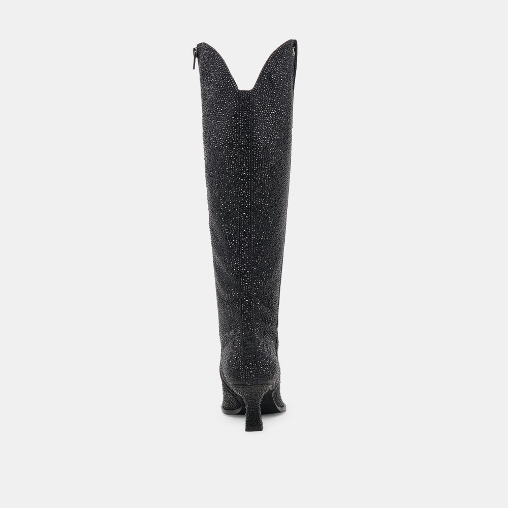 ARIANA CRYSTAL BOOTS BLACK METALLIC CRYSTAL | Dolce Vita Women