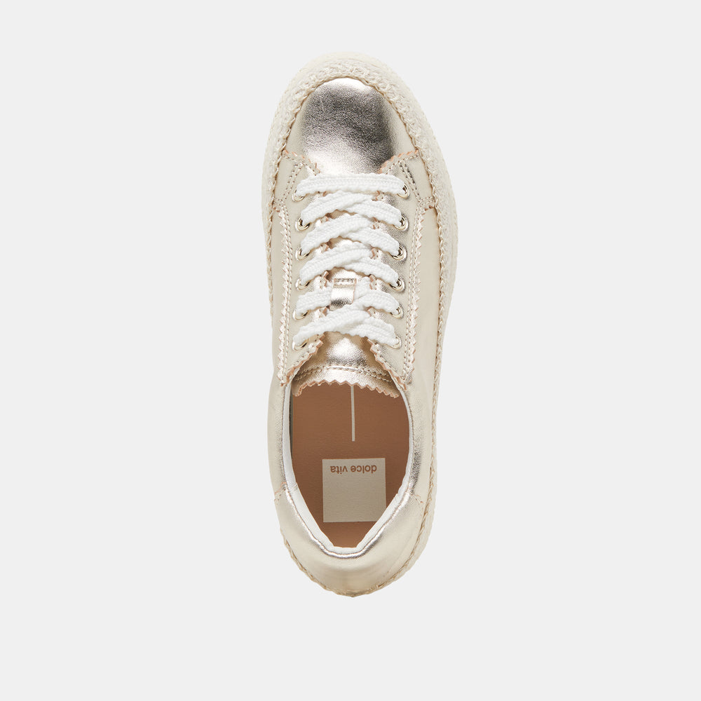 LENNIX SNEAKERS LIGHT GOLD METALLIC LEATHER | Dolce Vita Women