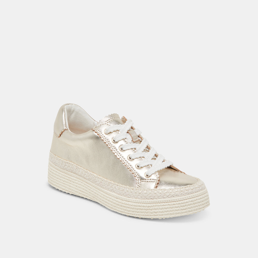 LENNIX SNEAKERS LIGHT GOLD METALLIC LEATHER | Dolce Vita Women