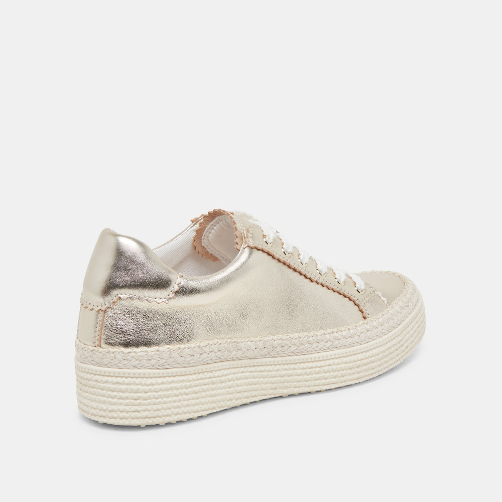 LENNIX SNEAKERS LIGHT GOLD METALLIC LEATHER | Dolce Vita Women