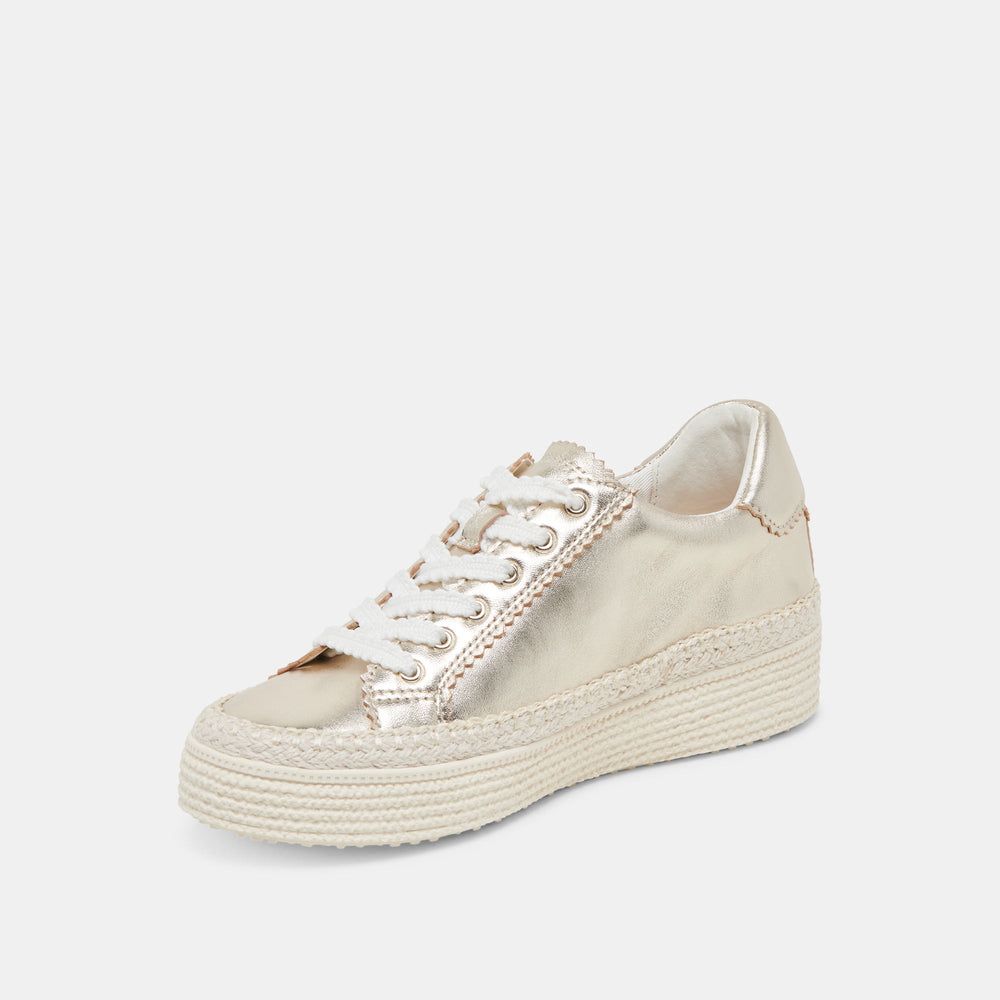 LENNIX SNEAKERS LIGHT GOLD METALLIC LEATHER | Dolce Vita Women