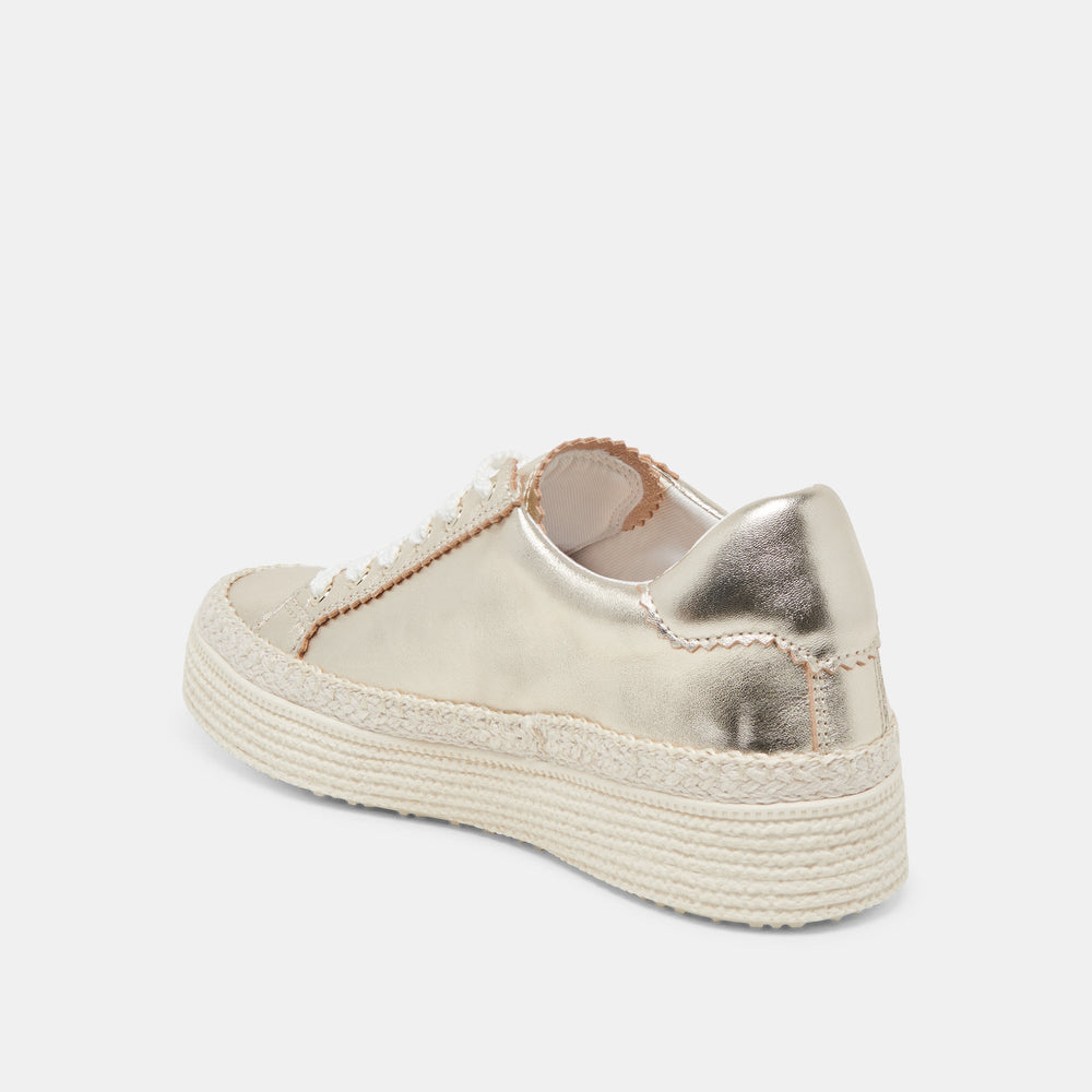 LENNIX SNEAKERS LIGHT GOLD METALLIC LEATHER | Dolce Vita Women